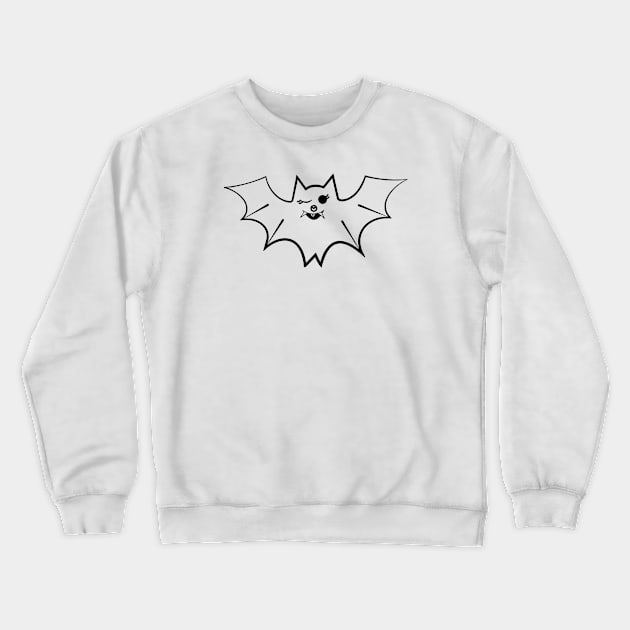 BAT (black contour) Crewneck Sweatshirt by aceofspace